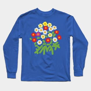 Abstract Floral Art Flowers and Ferns for Mothers Day Long Sleeve T-Shirt